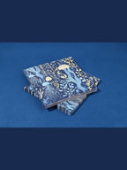 Premium Designer Paper Napkins, 3-Ply 6.5 x 6.5-inches Fold Disposable Decorative Lunch Dinner Napkin (20, Deep Blue)