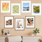 Phinus 8 Pack Picture Mats for Frames, Acid Free 11x14 Matted to 8x10, Picture Frame Mats for Pictures, Watercolor, Artwork and Prints (White)
