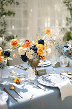 Ling's Moment Navy Blue Dahlia Foam Artificial Flowers Real Touch Faux Fake Flower For Home Decor Graduation Baby Shower Decorations Outdoors Party Favors Wedding Gifts Centerpieces Arrangements 25pcs