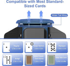 BEE&FLOWER Card Shuffler 2600mAh Rechargeable Auto-Stop Automatic Card Shuffler Low Noise Fits 1-2 Decks Compatible with Poker, UNO, Blackjack, Phase 10