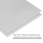 2Pack 6061 T651 Aluminum Sheet Metal 6 x 12 x 1/8 (0.125) Inch Flat Plain Aluminum Plate Covered with Protective Film, Heat Treatable Rectangle 3MM Aluminum Metal Plate for Crafting, lndustry