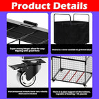 Ball Storage - 22.83" Basketball Cart With Wheels Garage Volleyball Storage Sport Equipment Holder Organizer For Indoor Outdoor,Metal Storage Rack For Playgroup,Gym And School