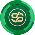 SLOWPLAY Godel Clay Poker Chips, 14 Grams Heavyweight Clay Composite, 40mm Large Chips in Bulk, Pack of 50 in Green Without Denomination