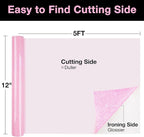 TORC Pink Glitter HTV Heat Transfer Vinyl Roll 12 inch x 5 ft Iron on Vinyl for T Shirts Crafts