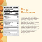 Floura Mango Cardamom Fruit-Forward Fiber Bars– High Fiber, Vegan, Gluten & Dairy Free, Low Calorie Healthy Snack Bars with Upcycled Produce for Gut Health [10 Pack]