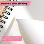 4 Pack Sketch Book, 8.5 x 11Inch Sketchbook, 68lb/100gsm Top Spiral Bound Sketch Pad, Acid Free Art Supplies Drawing Painting Sketching Paper for Woman Artists (30 Sheets Each)
