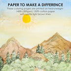 Grabie Watercolor Coloring Book, 15 Sheets A5 (8.3 x 5.8),Watercolor Book for Adults: Ignite Your Artistic Expression on 100% Cotton Paper (Land-Scape)