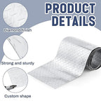 Diamond Plate Sheet Metal Heavy Duty Tread Aluminum Sheet Diamond Tread Plate for Wall Covering, Cargo Trailer, RV and More(120 × 10 Inch,Silver)