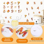 221 Pcs Bulletin Board Letters Round Alphabet Number Punctuation Symbol Combo Letter Cutouts Classroom Decoration for School Classroom Chalkboard Poster Board(Fall Round)