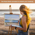MECCANIXITY Canvas Boards for Painting, 4x4 Cotton Blank Primed Art Canvas Panels Acid-Free for Painting Supplies Oil Acrylic Tempera Watercolor Pouring Paint Artists(White, Pack of 24)