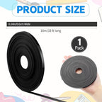 Magnetic Tape Roll Thin Strips, 1/4 Inch x 33 Feet Magnetic Board Dividers Whiteboard Graphic Decorative Tape Marking Line for Classroom Office Art Accessories(Black)