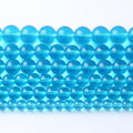 45pcs 8mm Topaz Blue Crystal Glass Beads Round Loose Spacer Beads for Jewelry Making DIY Bracelet Necklace Healing Power Stone