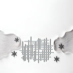 1Pc Silver Irregular Lines Metal Cutting Dies for Card Making, Paper Embossing Die-Cuts Sets, DIY Scrapbooking Photo Album Arts Crafts Templates, Stencils for Holiday Christmas Decoration，Scrapbooking