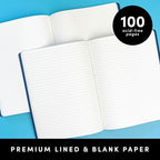 PAPERAGE Soft Cover Lined Journal Notebook, 2 Pack, (Burgundy), 100 Pages, Large 7.5 inches x 9.5 inches, College Ruled, Ideal for Note Taking & Travel Journal