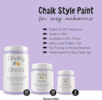 Chalky Chicks All-in-One Chalk Paint for Furniture or Cabinet -16Fl Oz-Matte Finish Sweet Lilac (Light Purple) for Metal, Wood Furniture Paint - No Sanding All-in-One for Home Decor & Crafts, USA Made