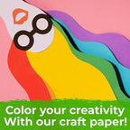 36" x 1200" (100 ft) Pack of 10 Rolls USA-Made Multi-Color Kraft Paper, 45 lbs/66 GSM – Colored Kraft Paper for Packing, Crafts, DIY Projects, Gift Wrapping – Non-Toxic, Safe for Kids