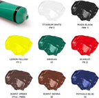 GOTIDEAL Craft Acrylic Paint Set,8 Primary Colors（(120ml,4 oz) Rich Pigments Non-Toxic Washable, Professional Paint for Pouring on Canvas, Rocks, Ceramic, Fabric, Leather, Ideal for Artist, Adults