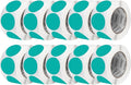 Perco Teal 3-Inch Perforated Circle Dot Sticker Labels — 10 Rolls, 5,000 Round Stickers — with Permanent Adhesive for Moving Boxes, Sale Signage, Displays, Status Messaging—Made in USA