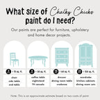 Chalky Chicks All-in-One Chalk Paint for Furniture or Cabinet - 8 Fl Oz - Matte Finish Rain Drop (Light Blue) for Metal, Wood Furniture Paint - No Sanding All-in-One for Home Decor & Crafts, USA Made