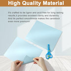 40 Sheets Blue Shimmer Cardstock 8.5 x 11 Metallic Paper, 75lb light blue Card Stock Craft Paper for DIY Card Making, Thank You Cards, Invitations, Anniversary Cards, Birthday