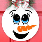 Christmas Stencils for Painting on Wood 12” Christmas Stencil for Crafts Reusable Xmas Holiday Stencil Round Believe Snowman Templates for Porch Door Decor
