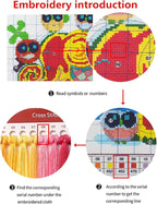 Joyhoor Cross Stitch Kits for Beginners Stamped Cross-Stitch Supplies Needlework preprint Embroidery Kits for Adults DIY Needlepoint Kits Embroidery Patterns 11CT-Sunrise Couple Steed 18x18 inchs
