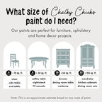 Chalky Chicks All-in-One Chalk Paint for Furniture or Cabinet - 4Fl Oz - Matte Finish Stormy Seas (Light Blue) for Metal, Wood Furniture Paint - No Sanding All-in-One for Home Decor & Crafts, USA Made