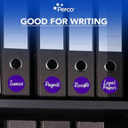 Perco Purple 3-Inch Round Circle Dot Sticker Labels - Multi-Roll Pack (3 Rolls, 500 Labels Each) - Permanent Adhesive, Vibrant Colors, Strong Hold - Perforated for Easy Use - Made in USA