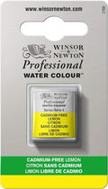 Winsor & Newton Professional Water Colour Paint, Half Pan, Cadmium-Free Lemon