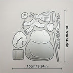 Festivals Metal Cutting Die for Scrapbooking, Christmas Cut Stencils for DIY Scrapbook Photo Album Decorative Paper Card, Card Making Supplies, Embossing (Snowman 4.2 x 3.9 in)