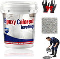 Epoxy Floor Paint, Epoxy Colored Sand Floor Paint, High-Gloss Marble Effect Self-Leveling Coating, Waterproof, Non-Slip, Ultra-Durable for Garage, Basement, Wood Floors (Colorful,44 lb)