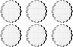 PATIKIL 1.6" Acrylic Stamp Block, 6Pcs Clear Stamping Block with Grid Lines Decorative Mounting Blocks Round for Scrapbooking DIY Crafts Card Making