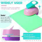 CHENGU 16 Pcs Craft Holes Punch Paper Punchers Scrapbook Punches with Craft Sticker Paper, Round, Star, Square, Heart, Flower, Wave Circle Shape (1 Inch,Fresh Style)