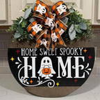 Halloween Stencils for Painting 12inch Large Reusable Halloween Stencil for Door Hanger Round Skeleton Ghost Boo Templates for Wood Walls Windows Door Mat Fabric