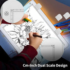 A4 LED Light Box for Tracing, elice Artist Drawing Lightbox Light Table Light Pad Light Copy Board, Up to 8000 Lux Super Bright Lightpad for Cricut Weeding Vinyl, Diamond Painting, Sketching (White)