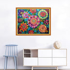 Joyhoor Cross Stitch Kits for Beginners Stamped Cross-Stitch Supplies Needlework preprint Embroidery Kits for Adults DIY Needlepoint Kits Embroidery Patterns 11CT-Magical Flowers 16x20 inchs
