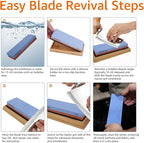 Amazon Basics Whetstone Knife Sharpening Wet Stone Dual Sided 400/1000 Grit with Non-Slip 1 Pc, Bamboo Base, Black & Grey