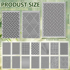 CHGCRAFT 16 Sheets Artistic Lines Clay Texture Mat Wavy and Plaid Pattern Polymer Clay Texture Sheets DIY Tools for Pottery Earring Jewelry Making Stamp Engraving Machines, 4x2.6inch