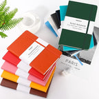 Huhuhero 10 Colors Lined Journal Notebook, A5 Hardcover Notebooks for Work, 120GSM Thick Paper, 128 Pages College Ruled Notebook for Writing Business Journaling, 5"×8.25"