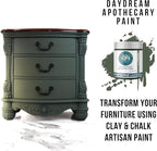Daydream Apothecary Premium Chalk Style Paint for Furniture, Home Décor, Wood, DIY Interior Projects, Quick Dry, No Prep or Prime Needed, Matte Olive Green - 8oz