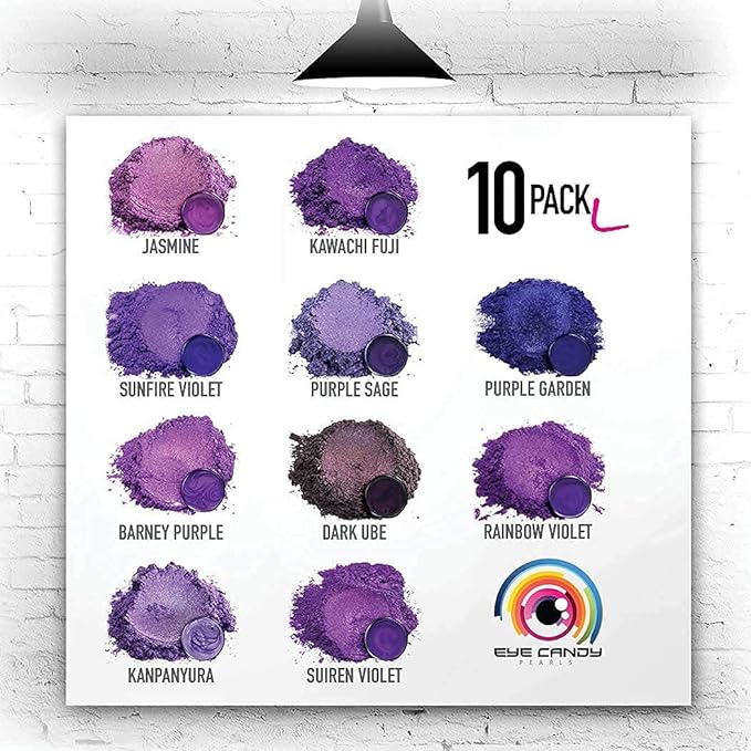 Eye Candy Pigments Premium Purple Mica Powder - Kyoho Grape (25gr) - for Epoxy, Resin, Soap, Paint, Woodworking, Acrylic Pouring, Bath Bombs, Fishing Lures - DIY Arts and Crafts Additive