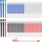 Fabric Markers for Sewing, Quilting, Embroidery and Needlework, 6 pens, 100 replacement refills and a tape measure, tailor, sewing office aid markers.