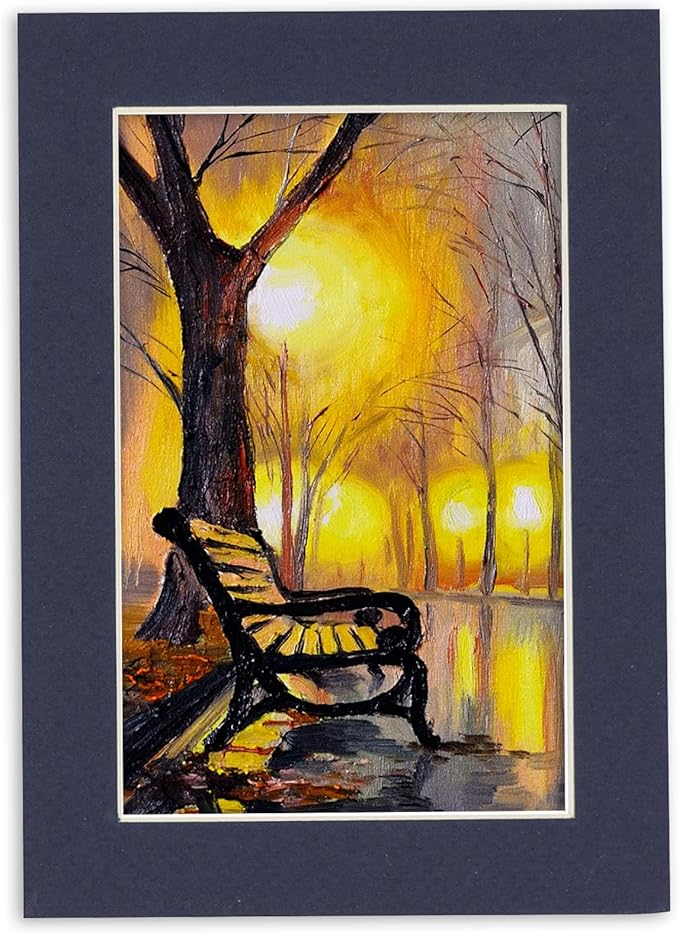 8x10 Mat for 6x8 Photo - Precut Navy Picture Matboard for Frames Measuring 8 x 10 Inches - Bevel Cut Matte to Display Art Measuring 6 x 8 Inches - Acid Free ONE MAT