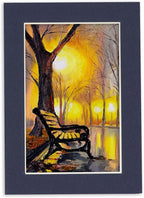 11x14 Mat for 8.5x11 Photo - Precut Navy Picture Matboard for Frames Measuring 11 x 14 Inches - Bevel Cut Matte to Display Art Measuring 8.5 x 11 Inches - Acid Free Pack of 100 MATS
