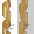 LaRibbons Gold Satin Ribbon 3/8 Inch 50 Yards Thin Luxury Double Faced Pale Gold Silk Ribbon for Flower Bouquet Crafts Gift Wrapping Wedding Christmas Decoration