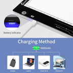 XIAOSTAR Rechargeable Light Box Drawing A4, Tracing Board with Adjustable Brightness for Artists, Animation Drawing, Sketching, X-ray Viewing (A4-RCG)