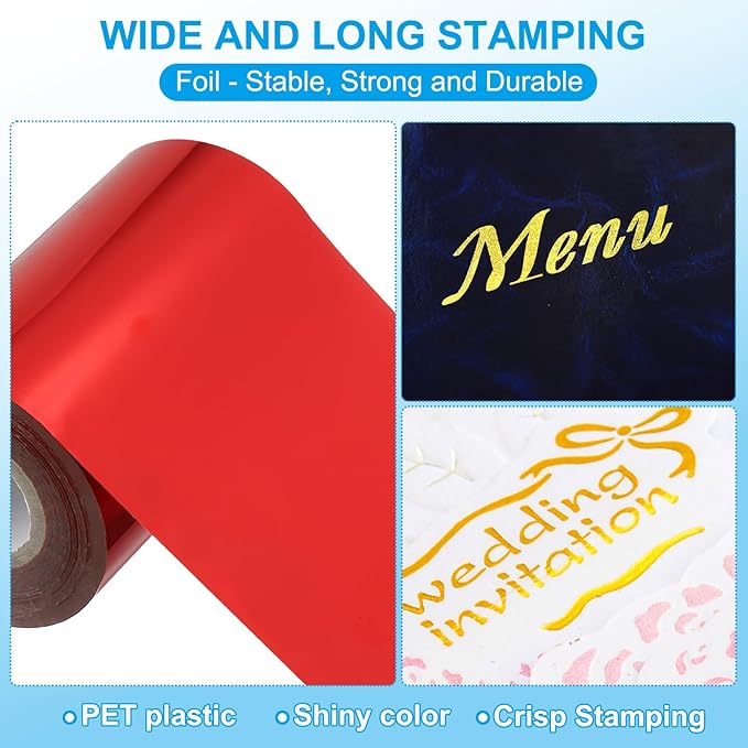 PATIKIL 5"x400Ft Hot Stamping Foil Paper, Heat Transfer Hot Stamping Paper Foil Roll for Leather DIY Logo Decor Craft Gift Package Scrapbook Card, Light Bronze