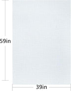 MYFAMIREA Cross Stitch Aida Fabric 11 Count, 59 by 39 Inch Large Size, Classic Reserve Cross Stitch Aida Cloth for Home DIY Embroidery Decoration