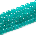 90PCS 4mm Natural Stone Beads Blue Amazonite Jade Stone Round Loose Beads for Jewelry Making DIY Bracelet Necklace 15 Inch(Amazonite Blue Jade, 4mm)
