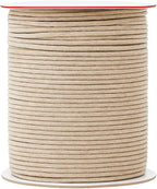 Mandala Crafts 2mm 109 Yards Natural Cotton Waxed Cord for Jewelry Making Bracelet Cord Waxed String - Beading String Thread Jewelry Cords for Necklaces String